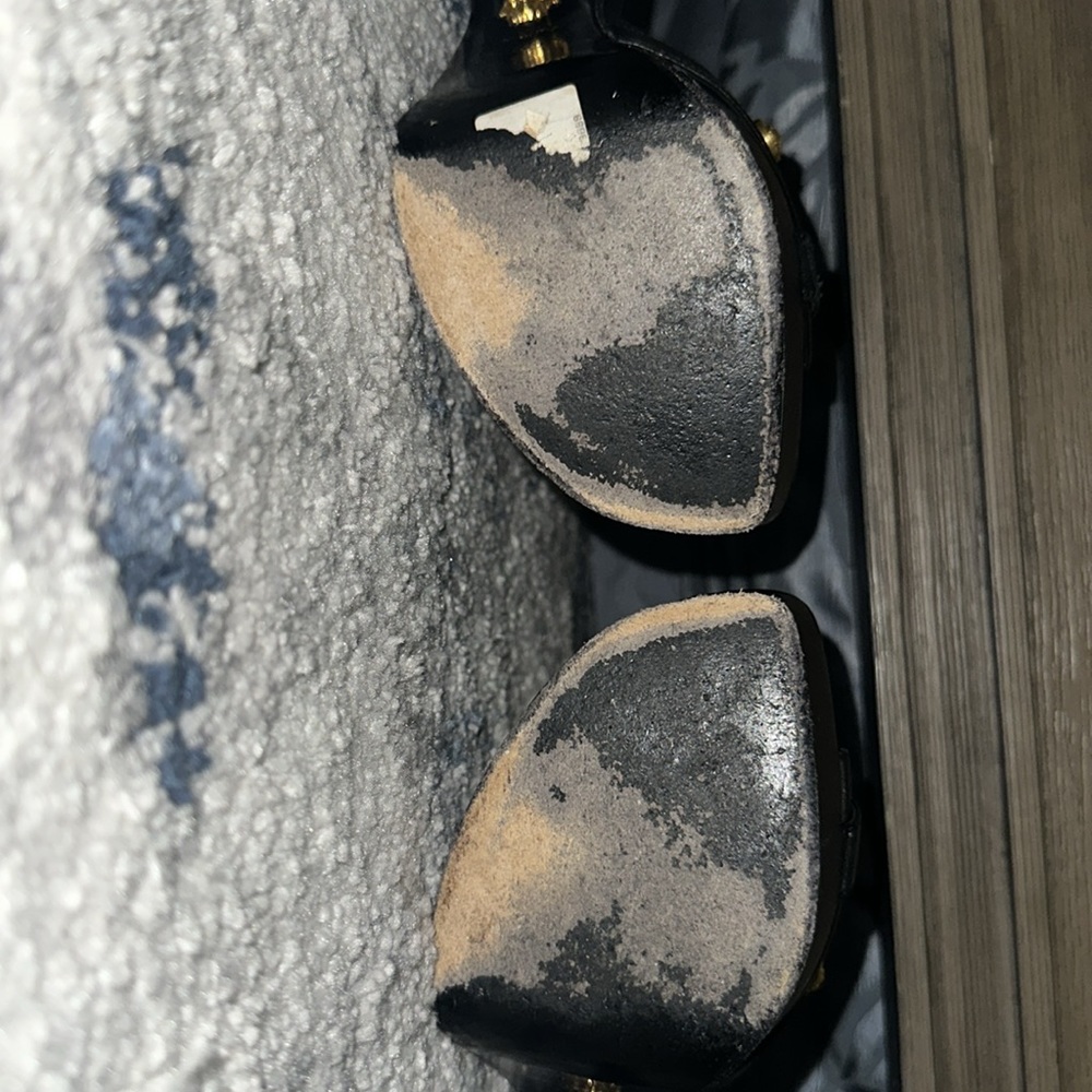 GIANNI VERSACE TRIBUTE MEDUSA BLACK LEATHER SLIDES HEELS Size 10 - Picture 13 of 13